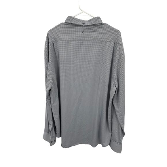 Zyia Active Button Down Shirt Slate Gray And White Check Size 3XL - Picture 4 of 9